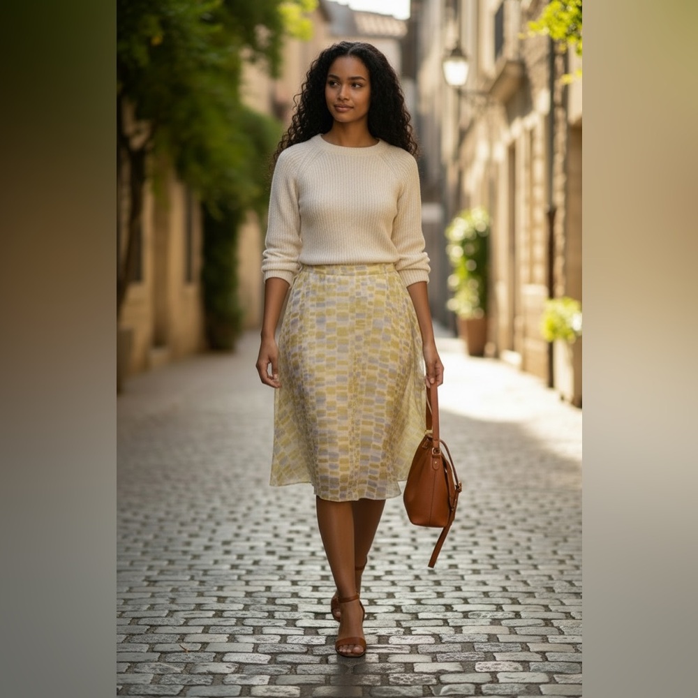 Talbots Silk A-Line Skirt